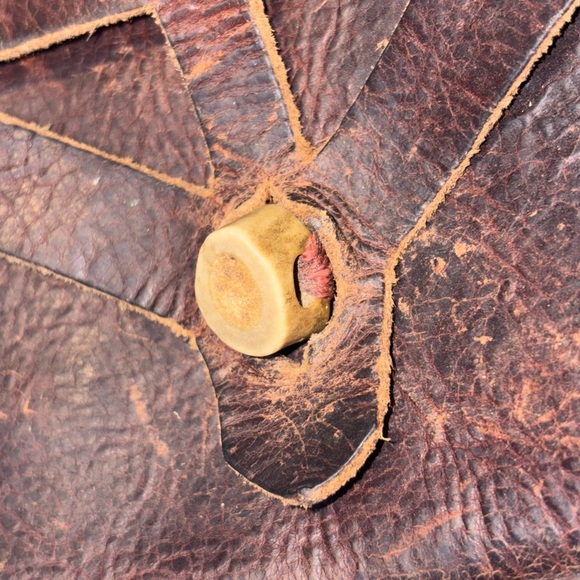Vintage Artisan Brown Leather Bag hand crafted phone waist cross body - Picture 10 of 10
